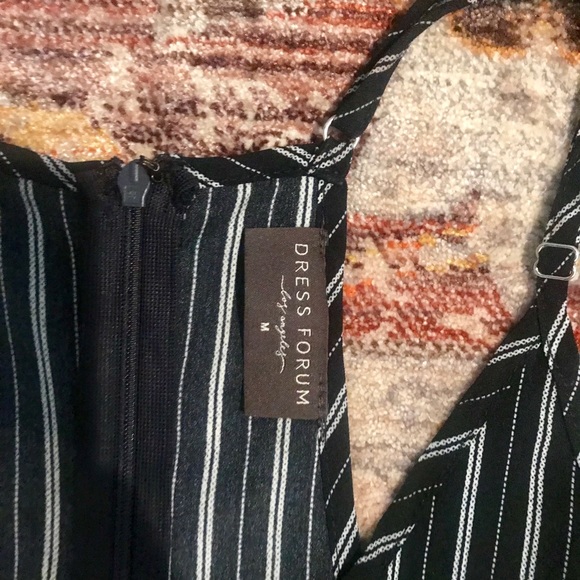 M navy blue and white strip romper - Picture 2 of 3